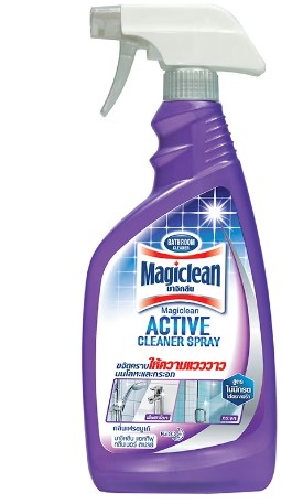 [1004884] -สเปรย์ขจัดคราบห้องน้ำ500cc สีม่วง MAGICLEAN