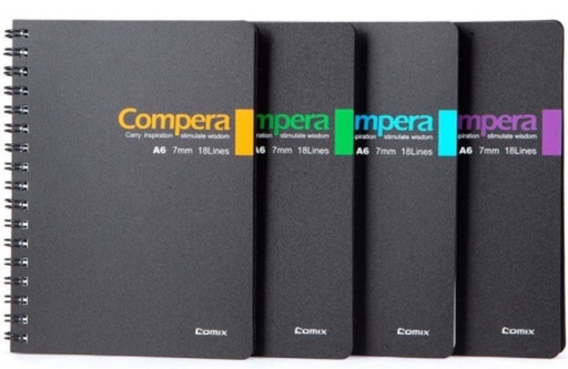 [1005249] สมุดโน๊ต A6 CPA6507 50แผ่น คละสี COMIX+