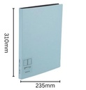 -แฟ้มปกหนัง ไส้ใน 20 ซอง A4 A5322 สีฟ้า COMIX+