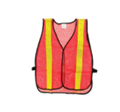 [1005296] -เสื้อจราจรสะท้อนแสง 2แถบตั้ง ส้ม FIXTON+