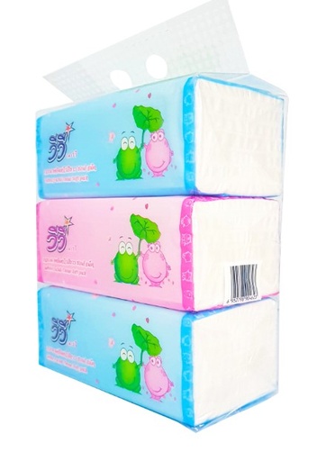 [1005105] -กระดาษทิชชู่ Solf Pack 150 แผ่นคู่ Vivy