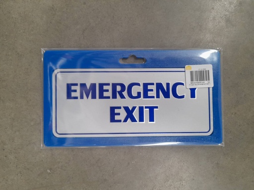 [1005133] -ป้ายอลูมิเนียม EMERGENCY EXIT ขนาด 7.5*17.5 ซม. 0025