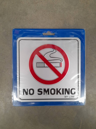 [1005134] ป้ายอลูมิเนียม NO SMOKING ขนาด 15*15 ซม. 0027