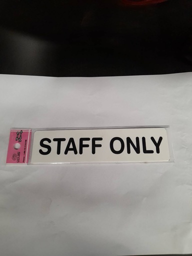 [1005165] -ป้ายพีพี STAFF ONLY ขนาด 16x4 ซม. 1103-16