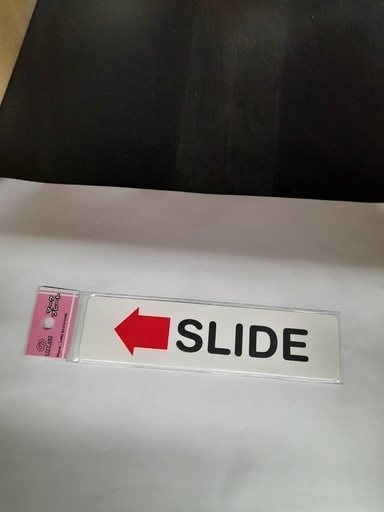 [1005166] ป้ายพีพี SLIDE เลื่อนซ้าย ขนาด 16x4 ซม. 1103-23