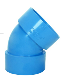 [1005859] ข้องอPVC45องศาบาง4"