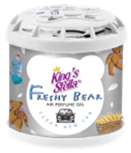 [1006017] เจลปรับอากาศ เฟรชชี่แบร์ 80 g. กลิ่นคลีน นิว คาร์ King's Stella