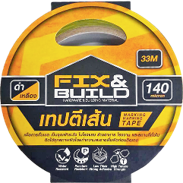 [1006323] -เทปตีเส้น 2" x 33M ขาวแดง FIX&BUILD+