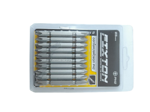 [1006375] -ดอกไขควงลมแฉก PH2x65mm อย่างดี เทา FIXTON+