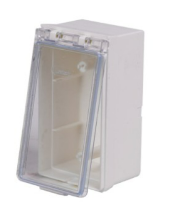 [1006489] บล็อกกันน้ำ PVC BR002 ฝาใส LEETECH