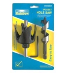 [1006865] โฮลซอว์เจาะลูกบิดประตู 4 เขี้ยว 54mm. Rainbow