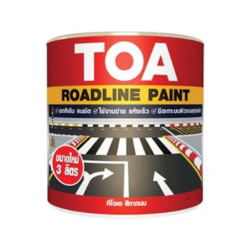 [1006969] สีทาถนน ไม่สะท้อนแสง 3ลิตร #707 สีขาว TOA