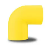 [1007108] ข้องอ 3/8"  NNBC15Y เหลือง NANO