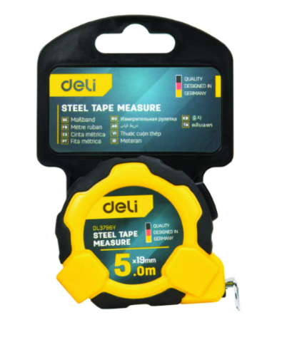 [1007137] -ตลับเมตรล็อค AUTO 5mx19mm EDL3796Y DELI+