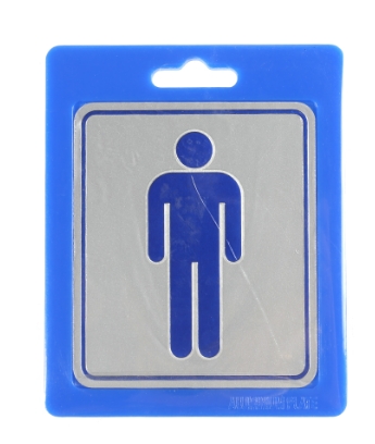 [1007358] ป้ายอลูมิเนียม ห้องน้ำชาย ขนาด 8.5*10 ซม. 0003 สีน้ำเงิน