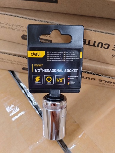 [1007543] ลูกบล็อค 17mm EDQ4017 DELI+