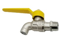 [1000104] ก๊อกบอลแฟนซี 1/2" เหลือง SANWA