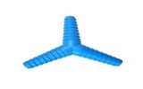 [1007750] ข้อต่อสายยาง 3ทาง สวมเร็ว 1/2"x5/8"x3/4" รุ่น 512 สีฟ้า