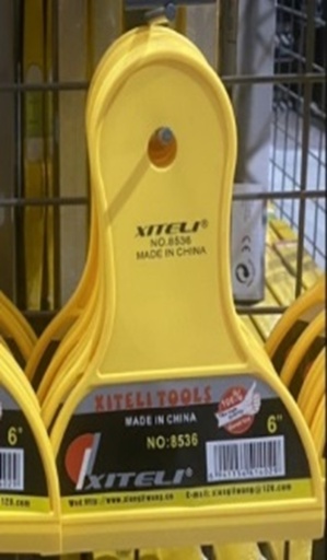 [1008148] เกียงโป๊วสี พลาสติกหน้าปาดบาง 6" 5801-4 COSTA+