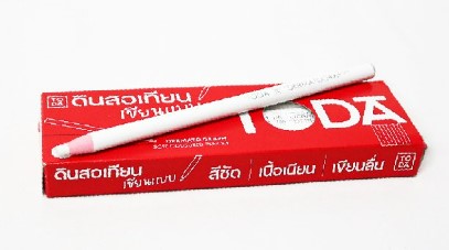 [1008168] ดินสอเทียนเขียนแบบ สีขาว โตด้า