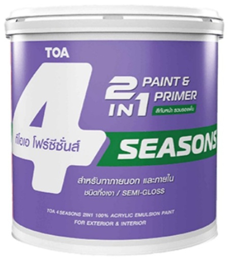 [1009218] สีน้ำภายนอก กึ่งเงา 4ss 2IN1 เบส B 2.5กล. TOA