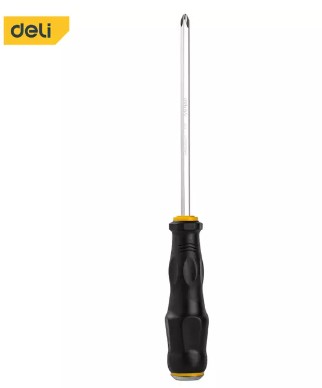 [1000619] ไขควงปากแฉก PH2x150mm Cr-v EDL627006 ด้ามทะลุ DELI+